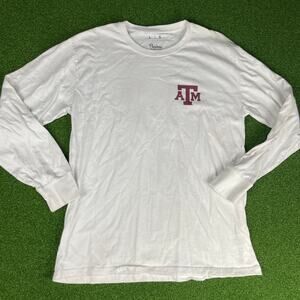 Texas A&M Aggies Pressbox Traditions Pennant Long Sleeve White T-Shirt Sz L
